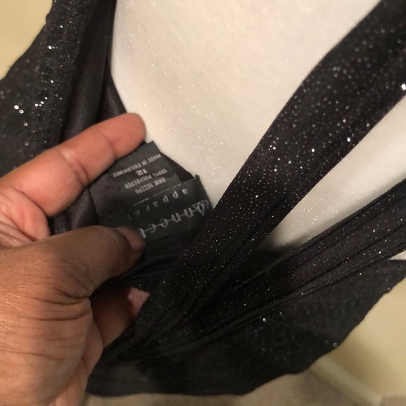 Black Shimmering Cocktail Dress - Picture 7 of 8